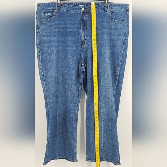 Old Navy Extra High Rise Sky High Wide Leg Jeans Size 28 Womens Blue Denim - Picture 5 of 9